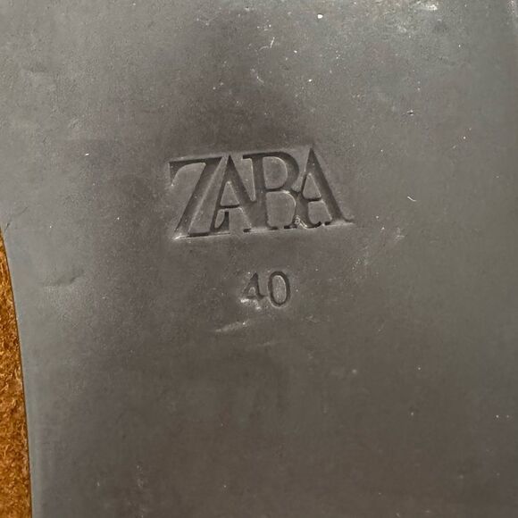 ZARA SUEDE gold buckle flats - Picture 8 of 8
